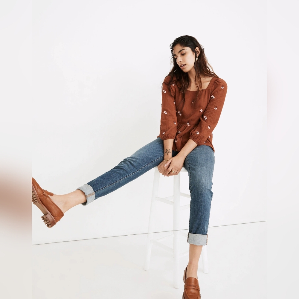 Madewell  Slim Boyjean in Fearn Wash Size 25